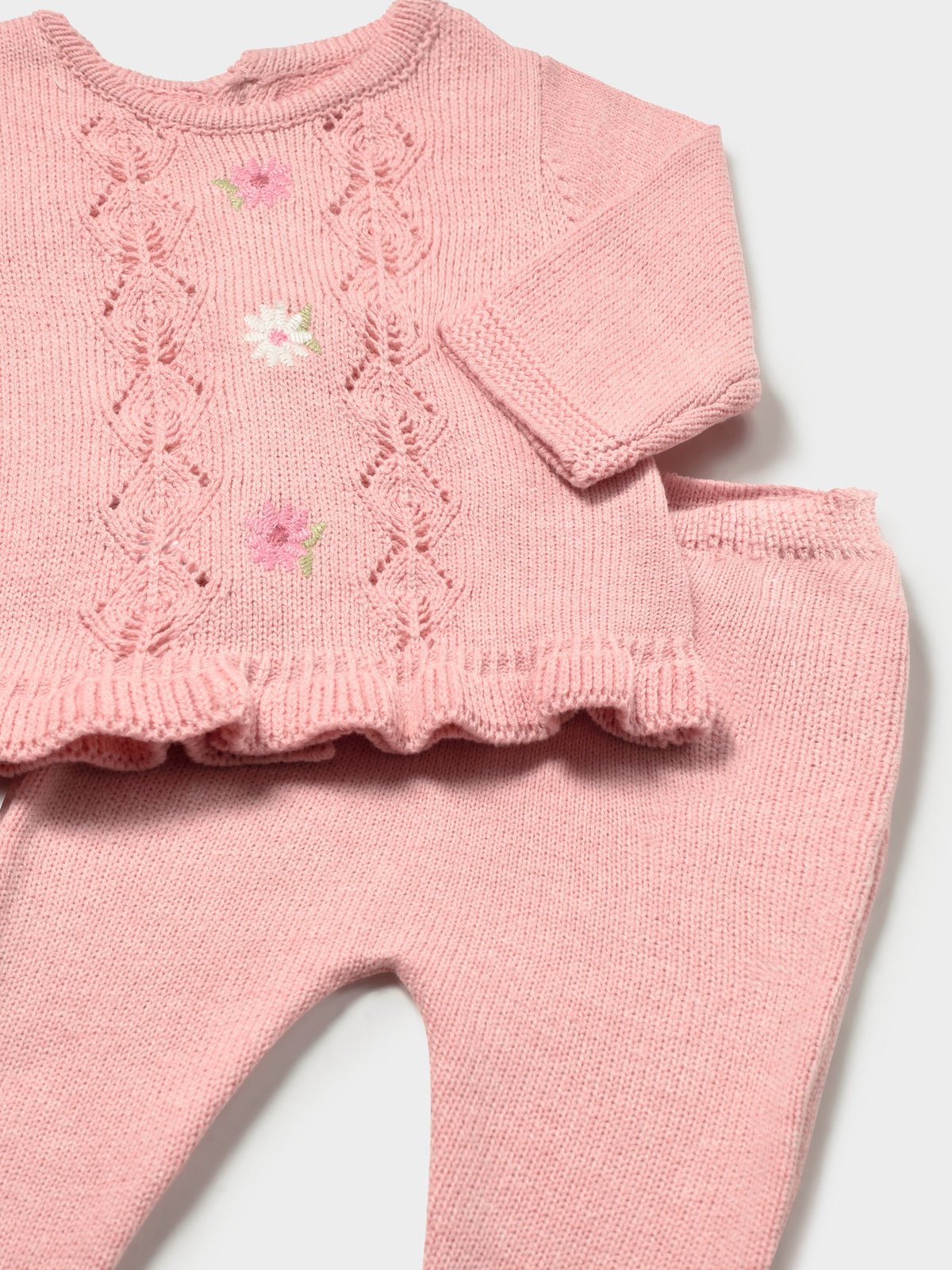 Conj.polainas tricot Rosa b vig (Rosa Bébé)  para Bebé Menina - Mayoral