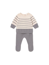 Conj.polaina tricot Cinza (Cinza)  para Bebé Menino - Mayoral