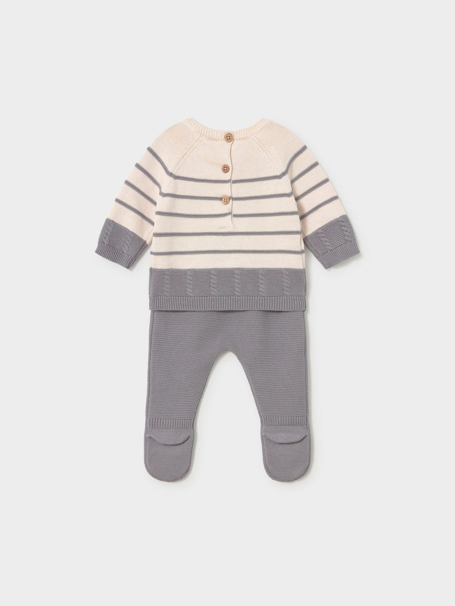 Conj.polaina tricot Cinza (Cinza)  para Bebé Menino - Mayoral