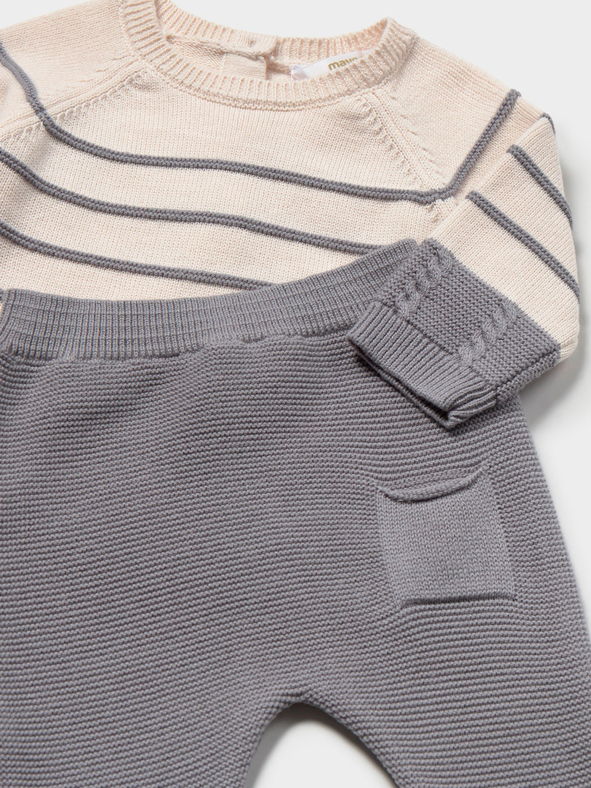 Conj.polaina tricot Cinza (Cinza)  para Bebé Menino - Mayoral