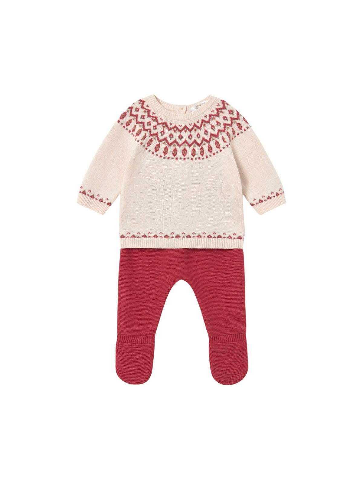 Conj.polaina tricot Ameixa (Vermelho Escuro)  para Bebé Menino - Mayoral