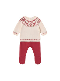 Conj.polaina tricot Ameixa (Vermelho Escuro)  para Bebé Menino - Mayoral