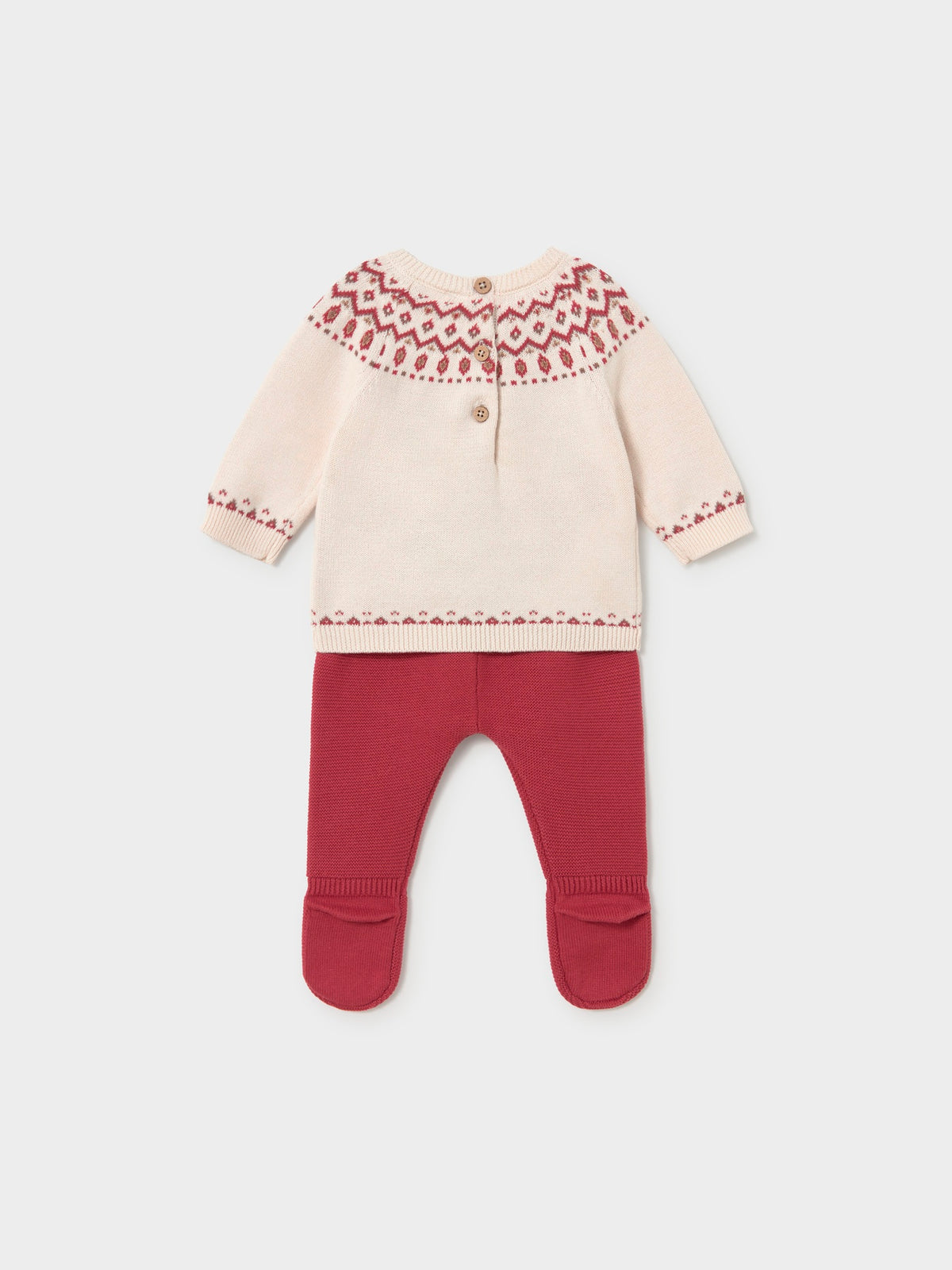 Conj.polaina tricot Ameixa (Vermelho Escuro)  para Bebé Menino - Mayoral