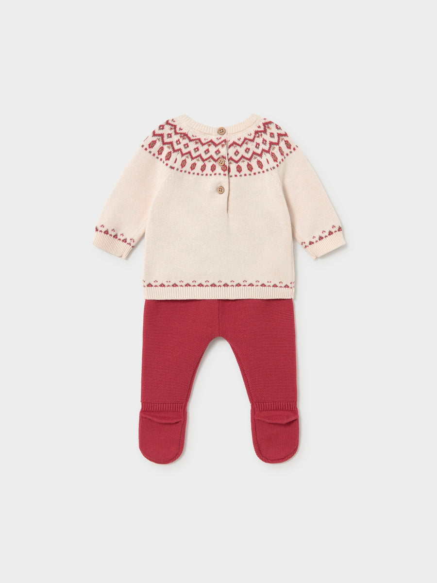 Conj.polaina tricot Ameixa (Vermelho Escuro)  para Bebé Menino - Mayoral