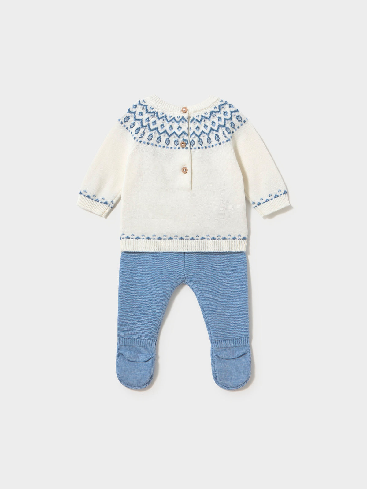 Conj.polaina tricot Verde Azul (Celeste)  para Bebé Menino - Mayoral