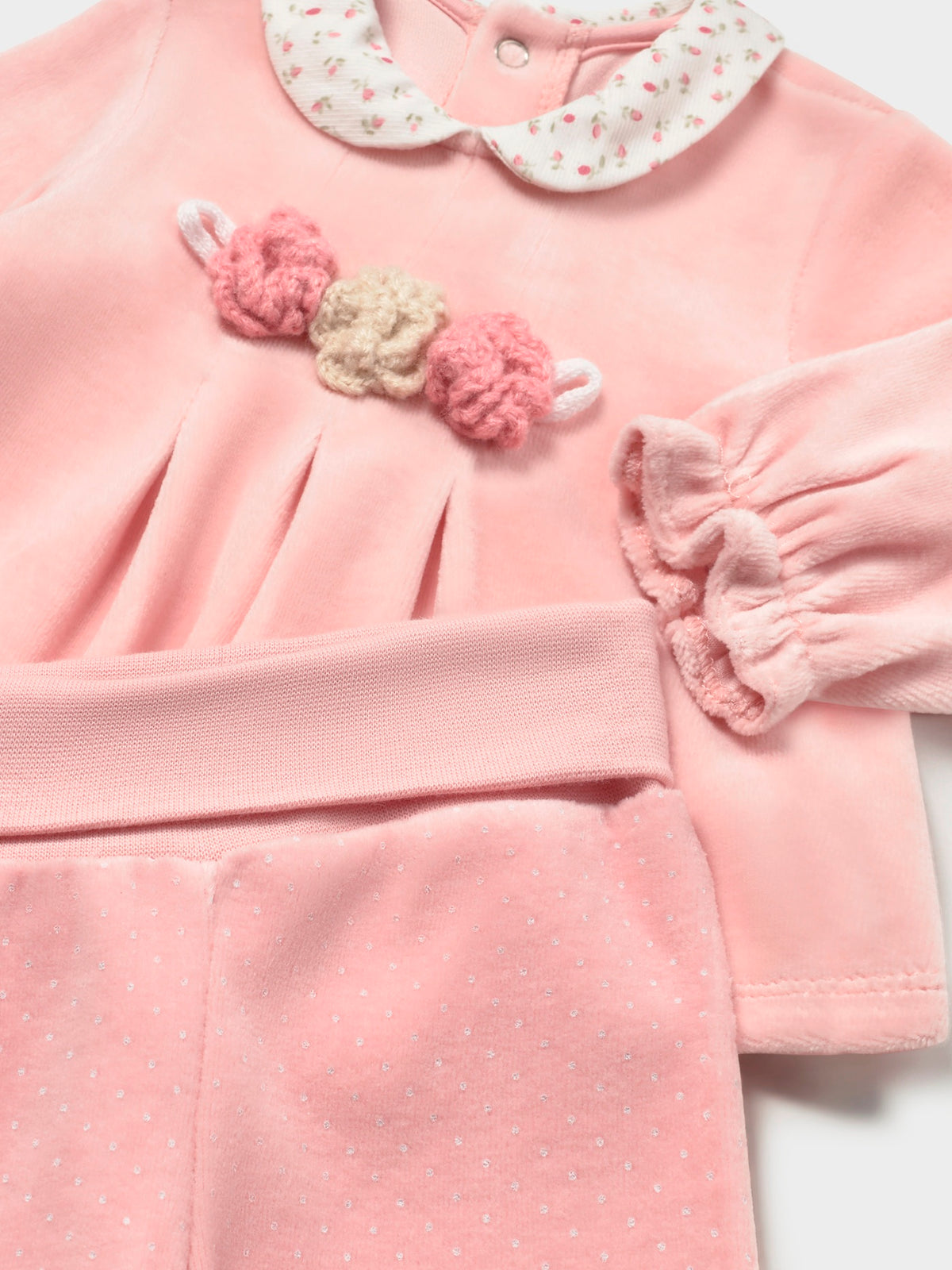Conj.polaina Rosa baby (Rosa Bébé)  para Bebé Menina - Mayoral