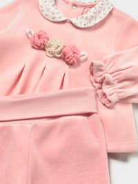 Conj.polaina Rosa baby (Rosa Bébé)  para Bebé Menina - Mayoral