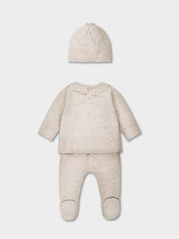 Conj. de bébé c/ gorro Milk vig (Bege)  para Bebé Menina - Mayoral