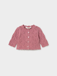 Conj. 3 peças tricô Lírio (Rosa Velho)  para Bebé Menina - Mayoral