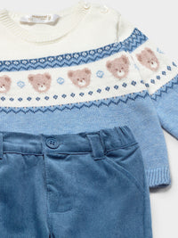 Conj. calça jersey Verde Azul (Celeste)  para Bebé Menino - Mayoral