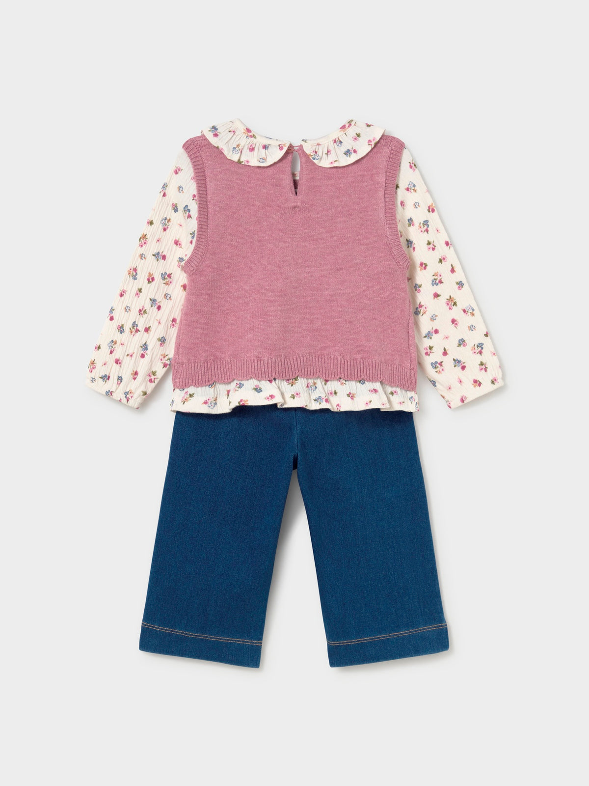 Conj. calça chaleco unido Violeta me (Violeta)  para Bebé Menina - Mayoral