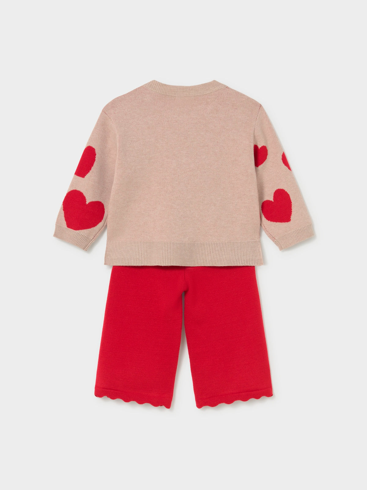 Conj. calça tricô Vermelho (Vermelho)  para Bebé Menina - Mayoral
