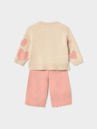 Conj. calça tricô Pastel mez (Salmão)  para Bebé Menina - Mayoral