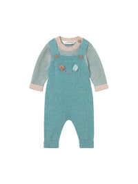 Conj. jardineira tricot Mineral vi (Turquesa)  para Bebé Menino - Mayoral
