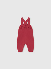 Conj. jardineira tricot Ameixa (Vermelho Escuro)  para Bebé Menino - Mayoral