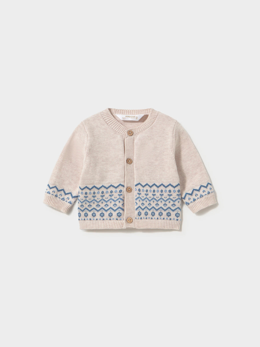 Conj. jardineira tricot Azul céu (Celeste)  para Bebé Menino - Mayoral
