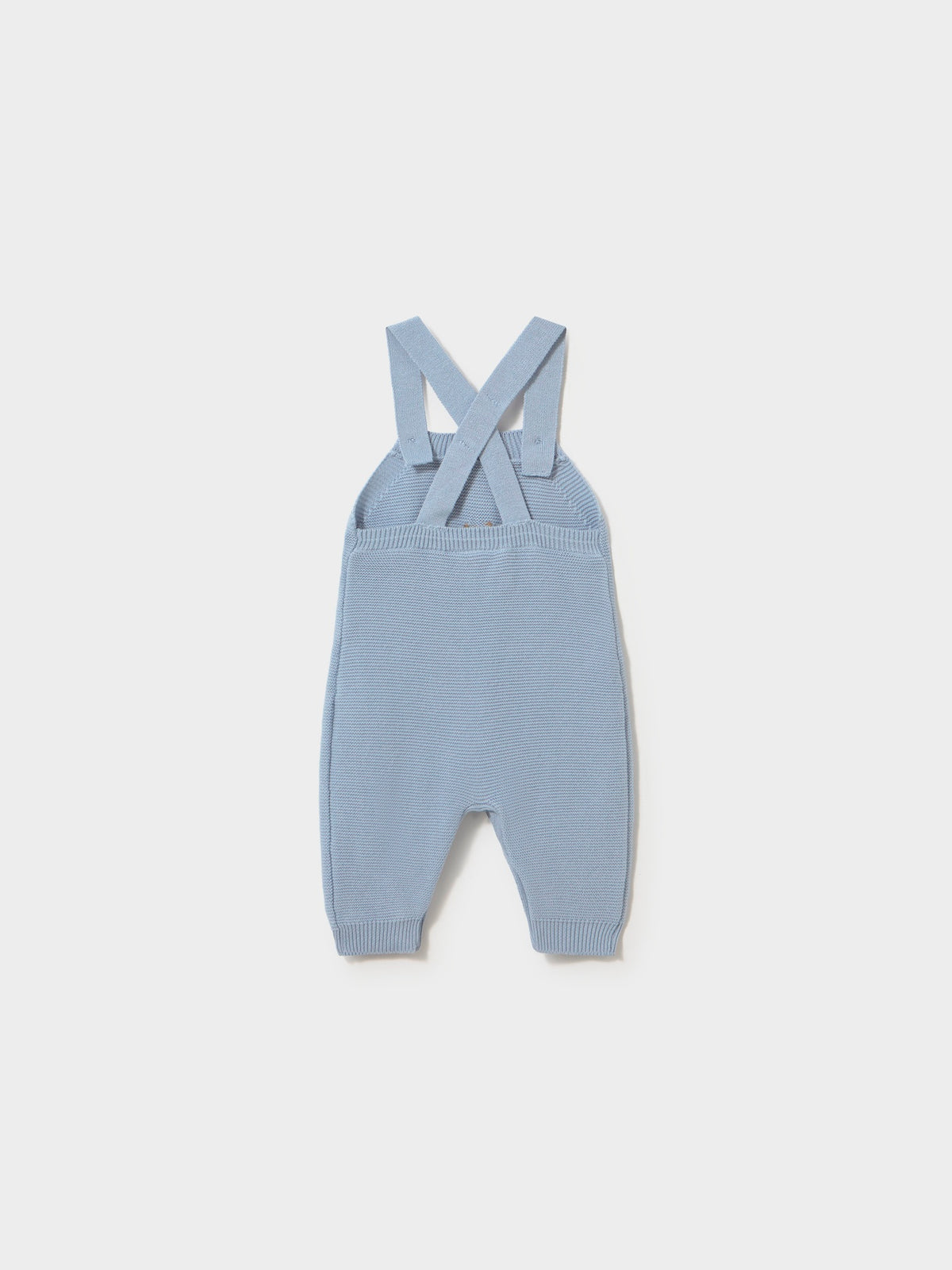 Conj. jardineira tricot Azul céu (Celeste)  para Bebé Menino - Mayoral