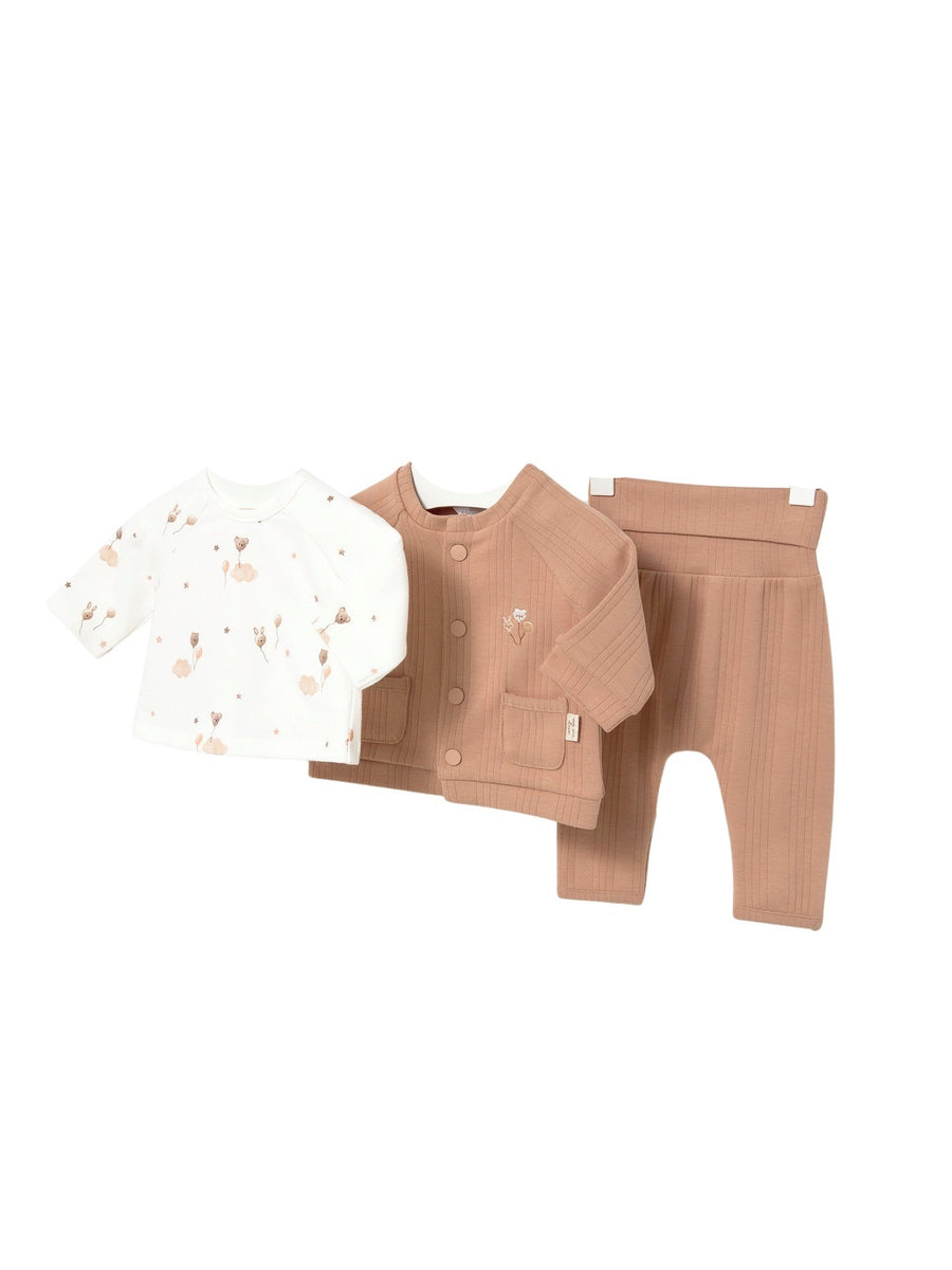 Fato treino com camiseta Canela (Castanho Claro)  para Bebé Menina - Mayoral