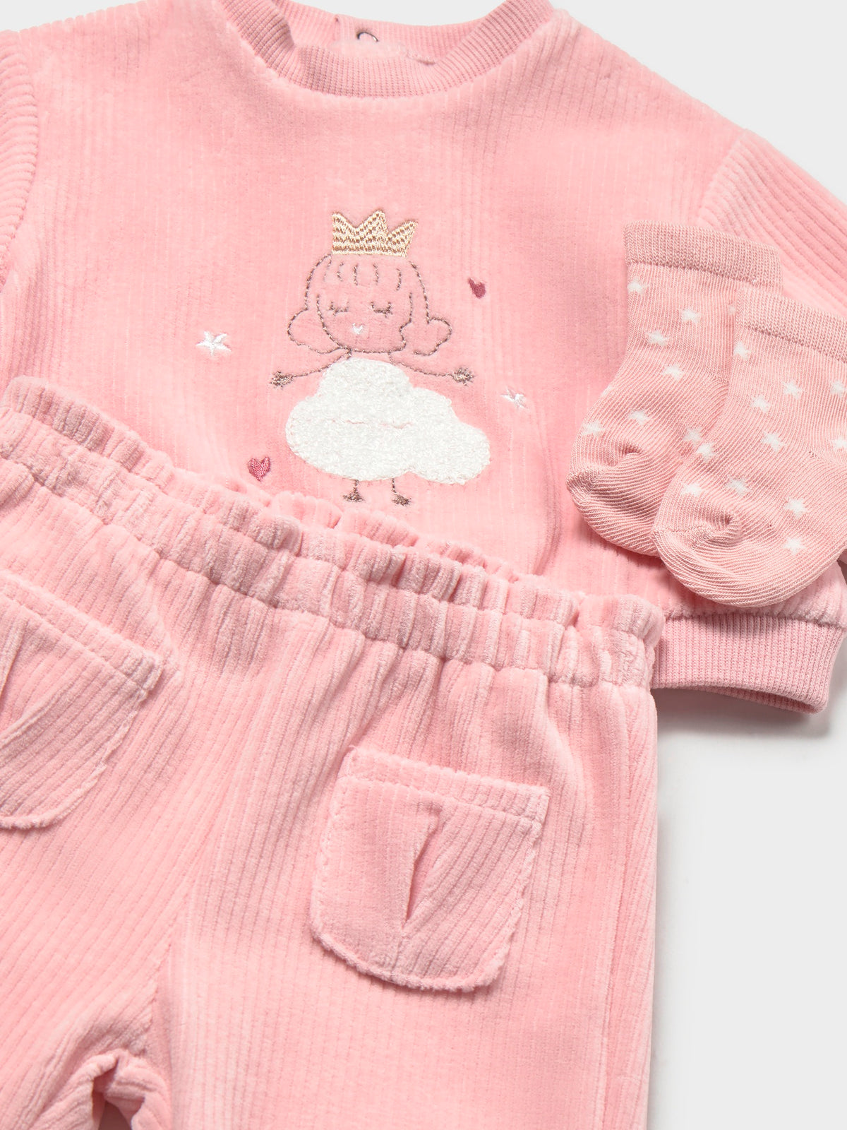 Fato treino com soquetes Rosa baby (Rosa Bébé)  para Bebé Menina - Mayoral