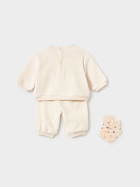Fato treino com soquetes Cerámica (Creme / Pérola)  para Bebé Menina - Mayoral