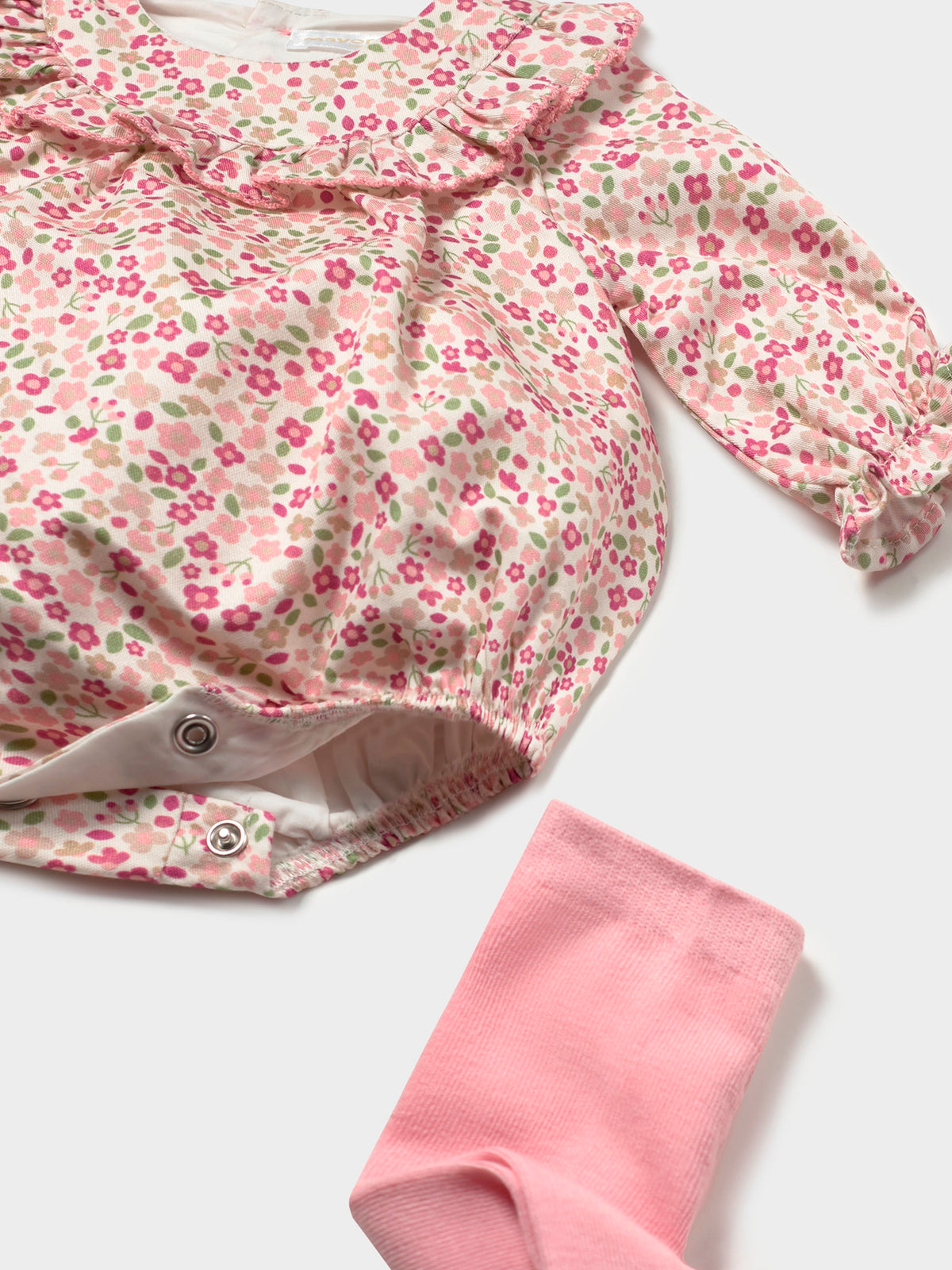 Conj. fato bebé e meia calça Rosa baby (Rosa Bébé)  para Bebé Menina - Mayoral