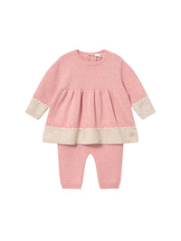 Conj. leggings tricot Rosa b vig (Rosa Bébé)  para Bebé Menina - Mayoral