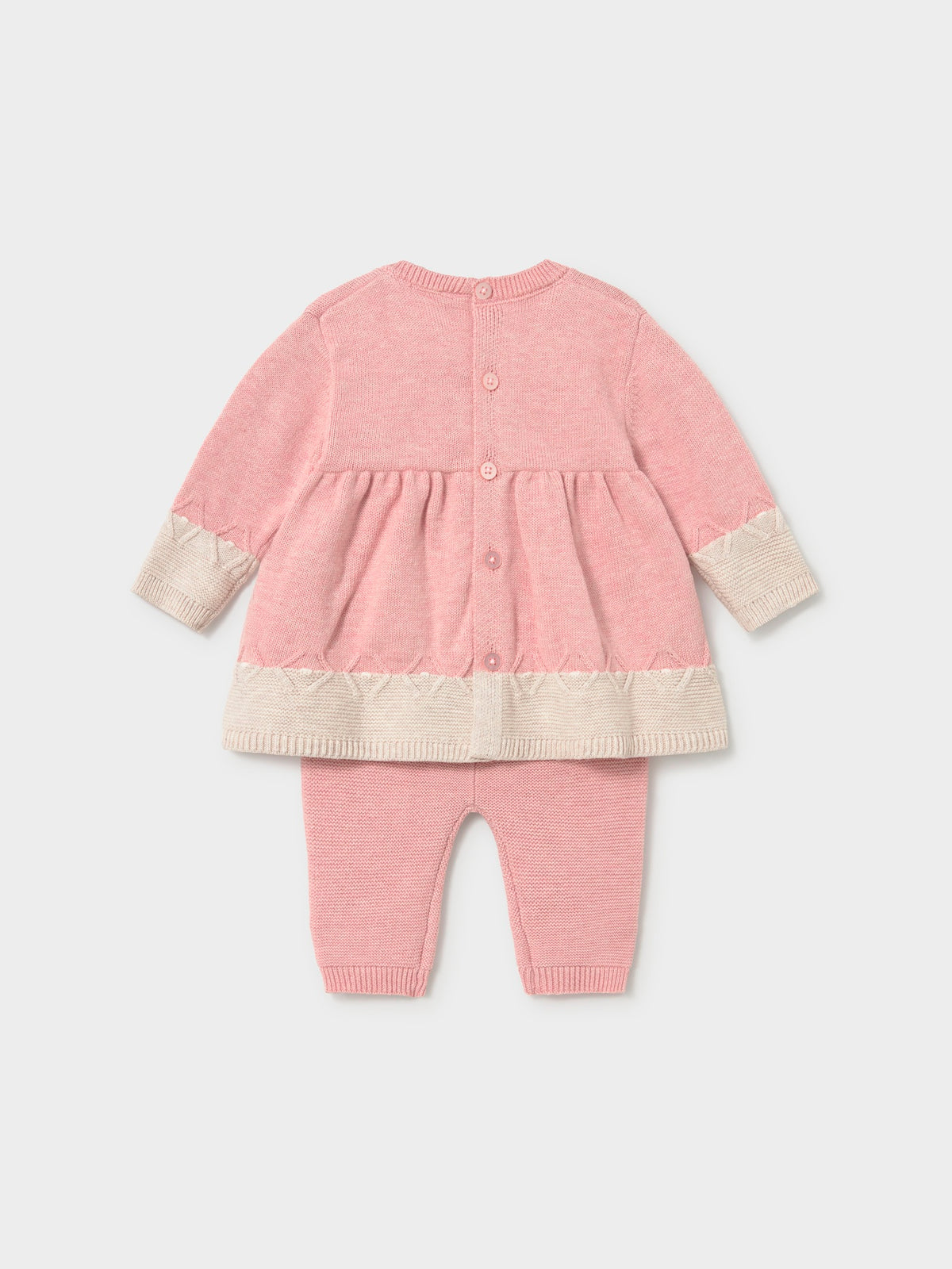 Conj. leggings tricot Rosa b vig (Rosa Bébé)  para Bebé Menina - Mayoral
