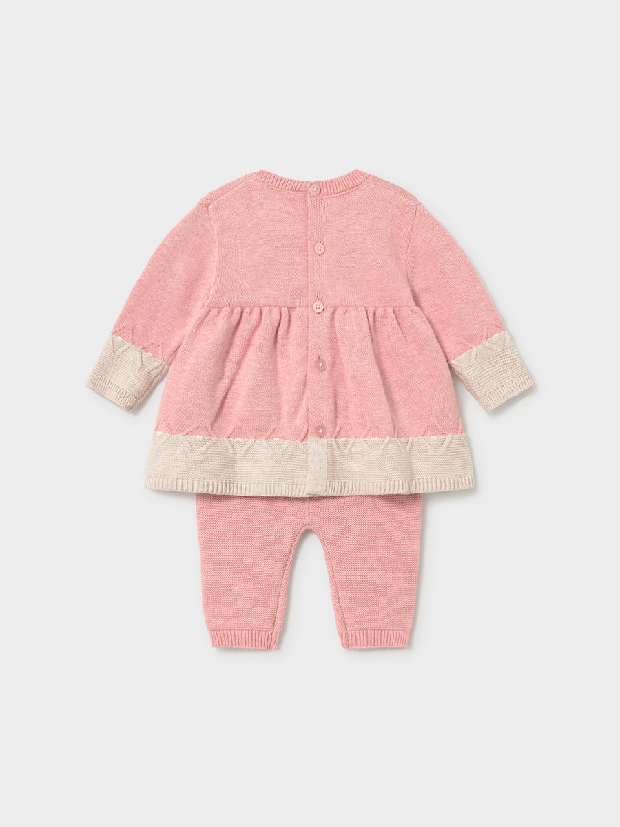 Conj. leggings tricot Rosa b vig (Rosa Bébé)  para Bebé Menina - Mayoral