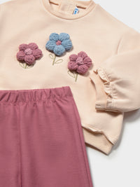 Conj. leggings sweat Violeta (Violeta)  para Bebé Menina - Mayoral