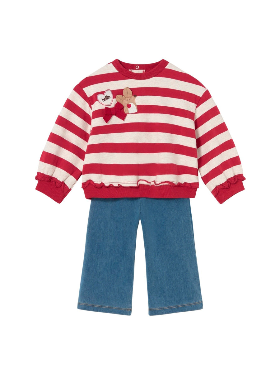 Conj. leggings sweat Rooibos (Vermelho)  para Bebé Menina - Mayoral