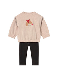 Conj. leggings sweat Preto (Preto)  para Bebé Menina - Mayoral