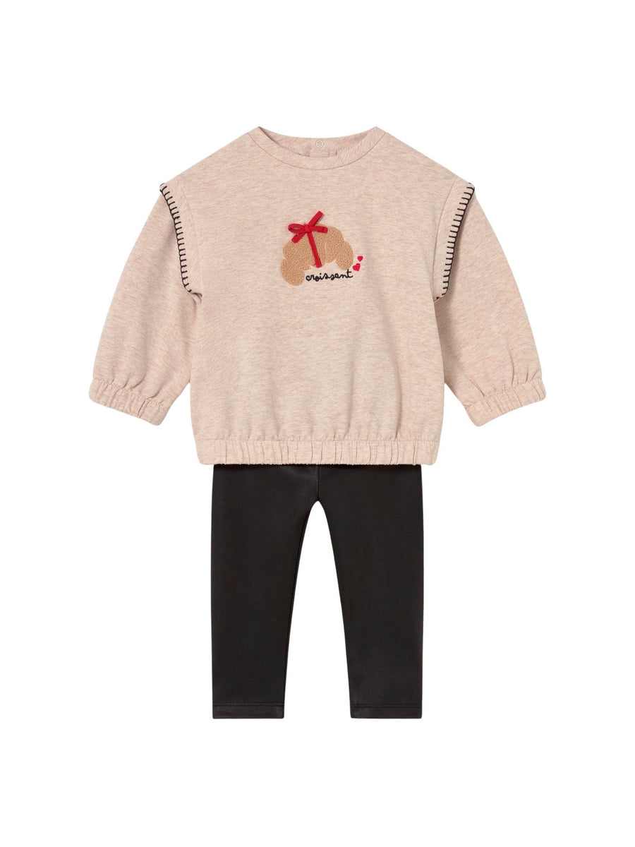 Conj. leggings sweat Preto (Preto)  para Bebé Menina - Mayoral