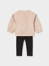 Conj. leggings sweat Preto (Preto)  para Bebé Menina - Mayoral