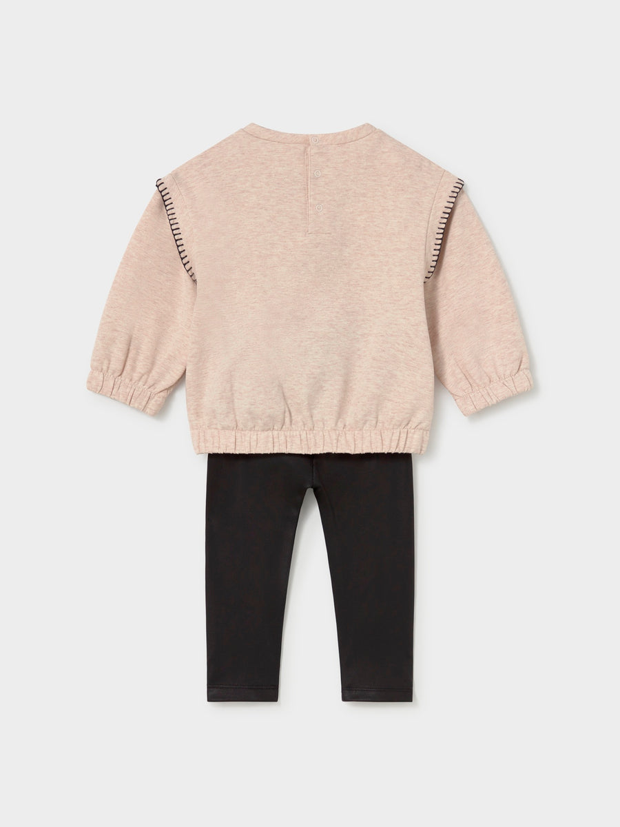 Conj. leggings sweat Preto (Preto)  para Bebé Menina - Mayoral
