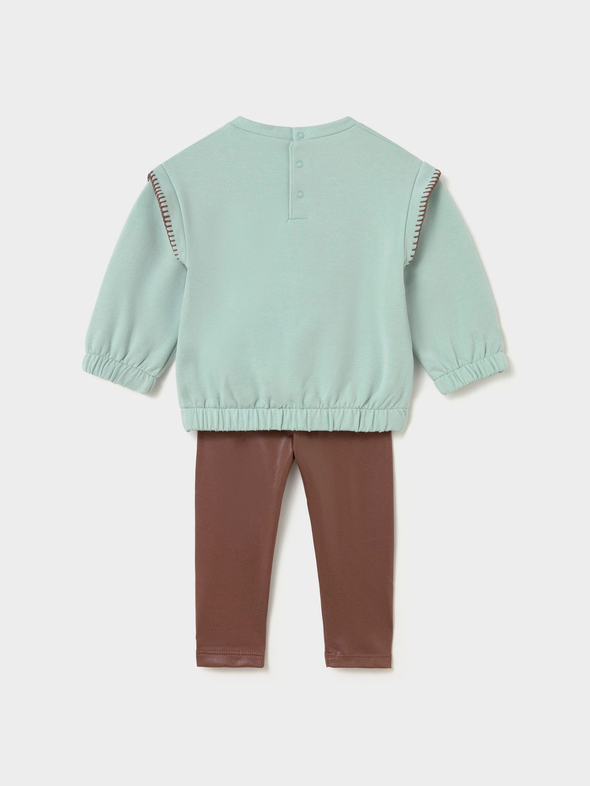 Conj. leggings sweat Castanha (Castanho)  para Bebé Menina - Mayoral