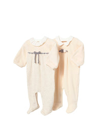 Conj Babygrow c/ gola redonda Cerámica (Creme / Pérola)  para Bebé Menina - Mayoral