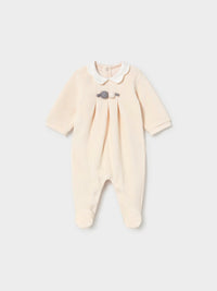 Conj Babygrow c/ gola redonda Cerámica (Creme / Pérola)  para Bebé Menina - Mayoral