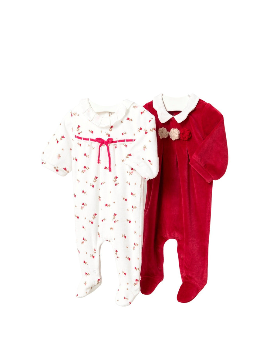 Conj Babygrow c/ gola redonda Red (Vermelho)  para Bebé Menina - Mayoral