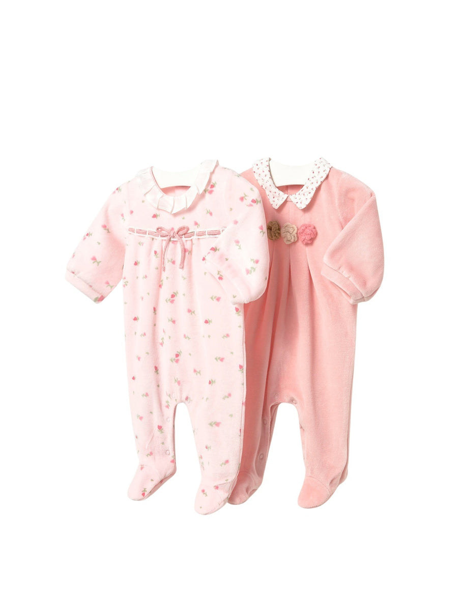 Conj Babygrow c/ gola redonda Rosa baby (Rosa Bébé)  para Bebé Menina - Mayoral