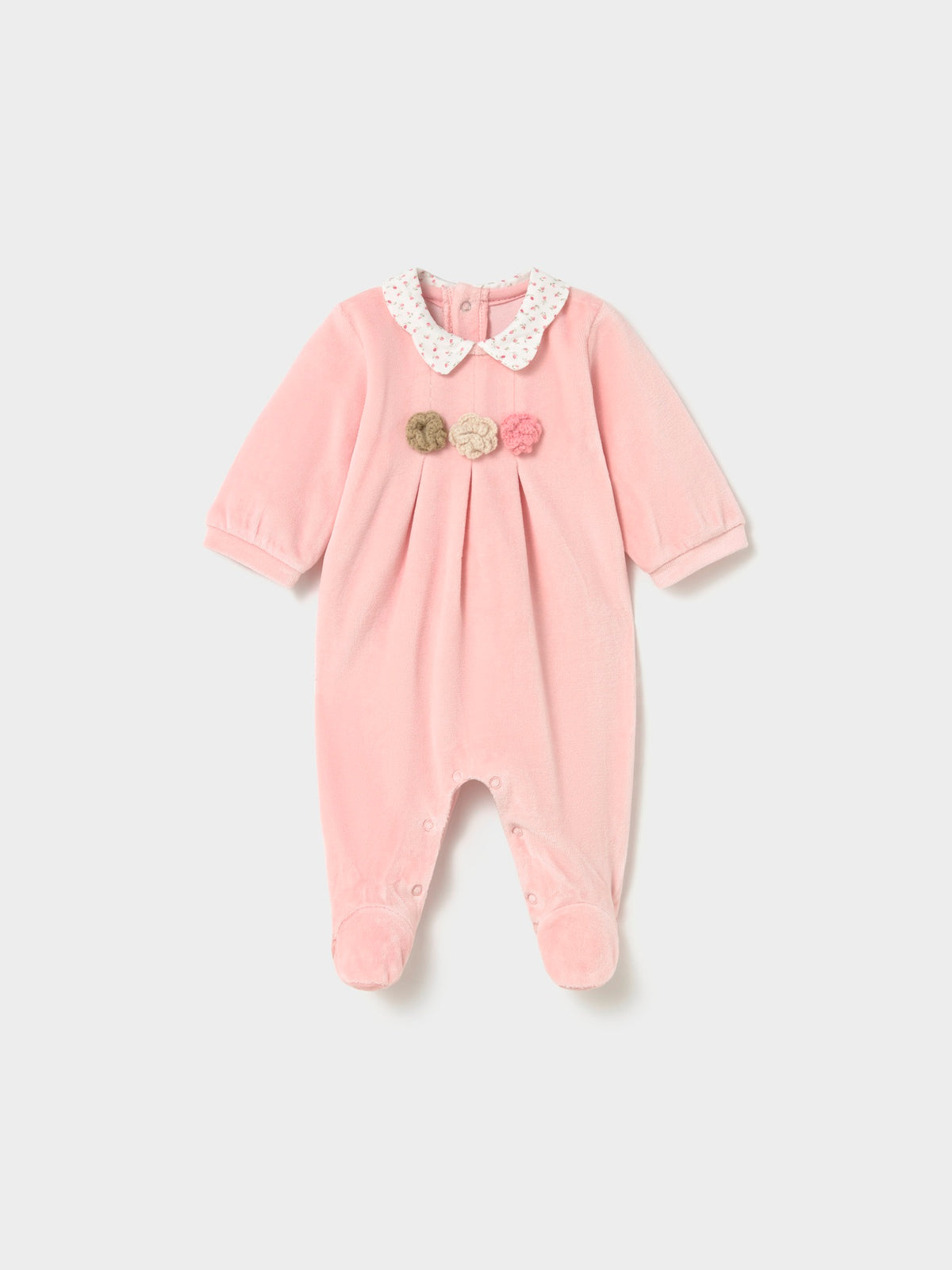 Conj Babygrow c/ gola redonda Rosa baby (Rosa Bébé)  para Bebé Menina - Mayoral
