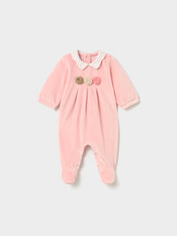 Conj Babygrow c/ gola redonda Rosa baby (Rosa Bébé)  para Bebé Menina - Mayoral