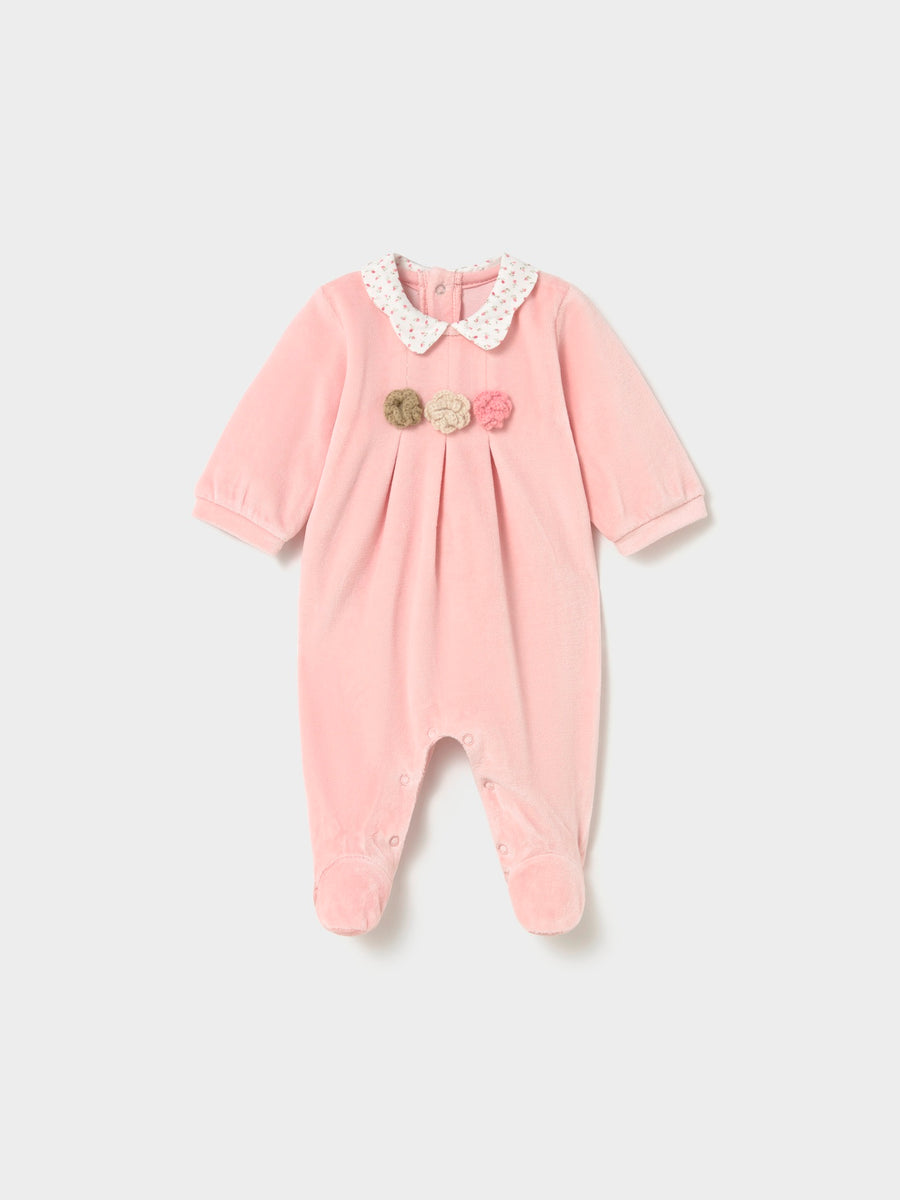 Conj Babygrow c/ gola redonda Rosa baby (Rosa Bébé)  para Bebé Menina - Mayoral