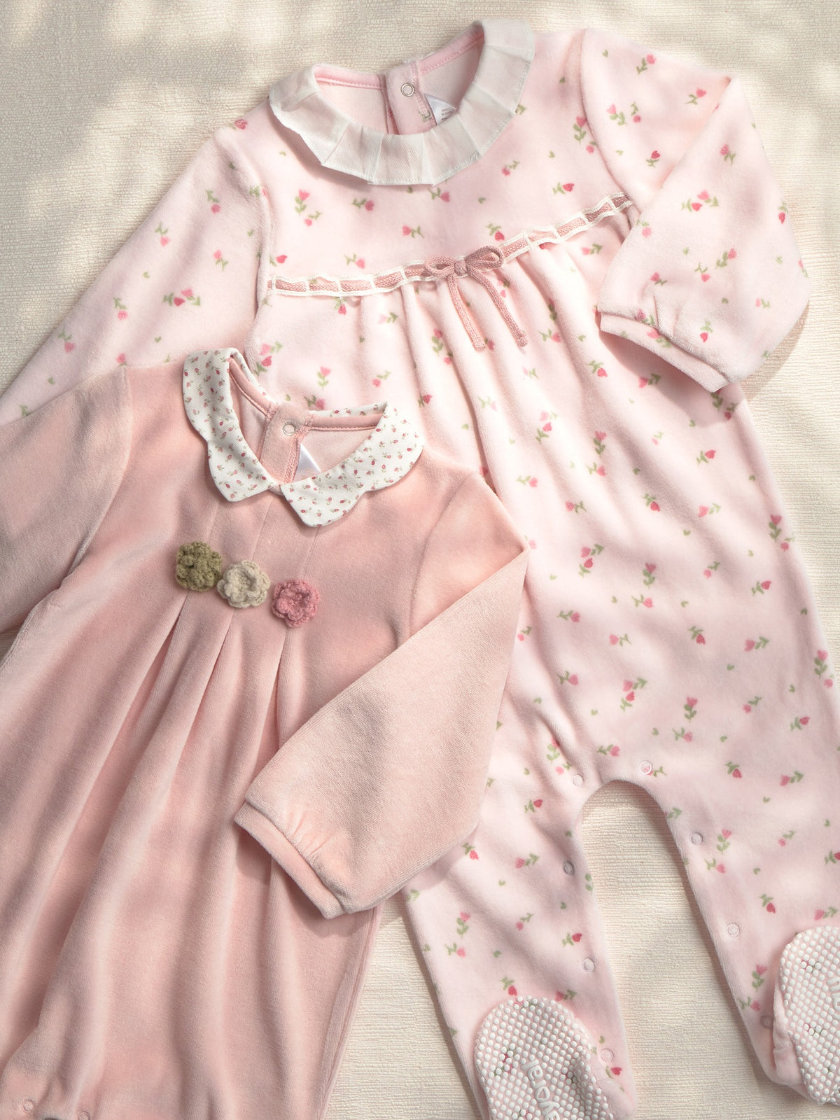 Conj Babygrow c/ gola redonda Rosa baby (Rosa Bébé)  para Bebé Menina - Mayoral