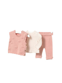 Conj. leggings tricot Nude vig (Rosa Bébé)  para Bebé Menina - Mayoral
