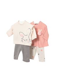 Conj. leggings 4 peças Nude vig (Rosa Bébé)  para Bebé Menina - Mayoral