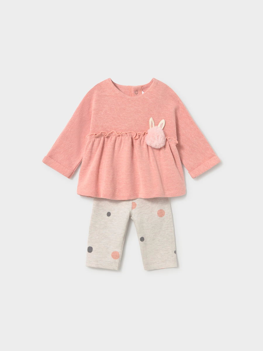 Conj. leggings 4 peças Nude vig (Rosa Bébé)  para Bebé Menina - Mayoral