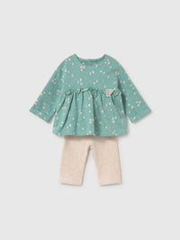 Conj. leggings 4 peças Mineral vi (Turquesa)  para Bebé Menina - Mayoral