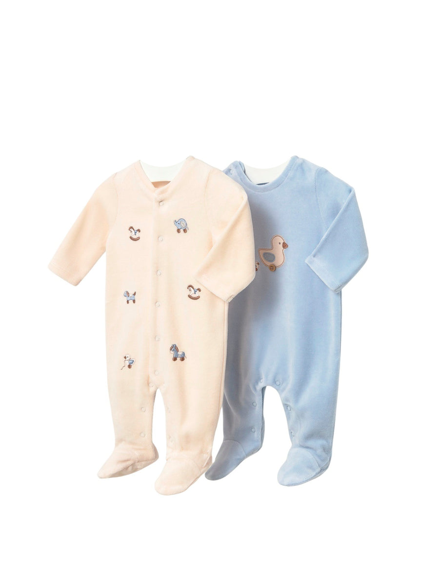 Set 2 fato bebé tundosado Azul céu (Celeste)  para Bebé Menino - Mayoral
