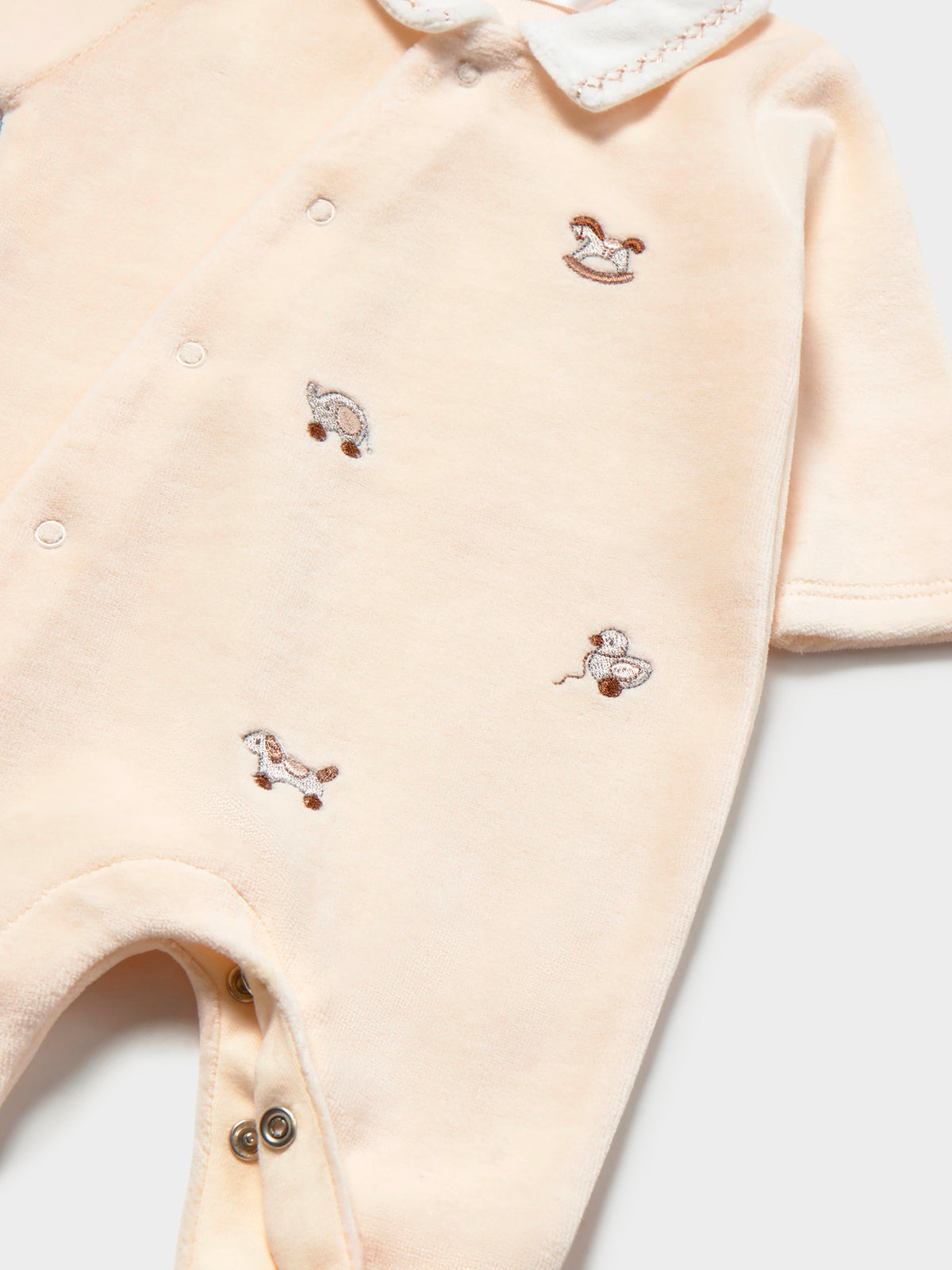 Babygrow tundosado gola Cerámica (Creme / Pérola)  para Bebé Menino - Mayoral