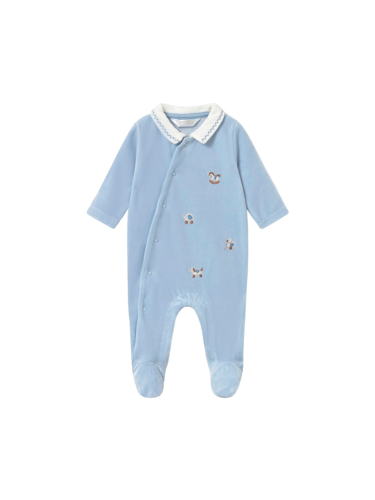 Babygrow tundosado gola Azul céu (Celeste)  para Bebé Menino - Mayoral